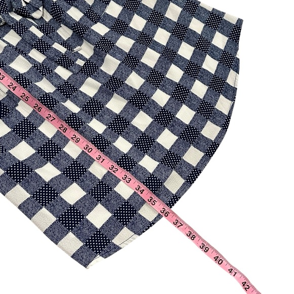 MONTEAU Navy Blue & White Checkered Plaid Sleeveless Midi Dress - Size Medium - Picture 12 of 16